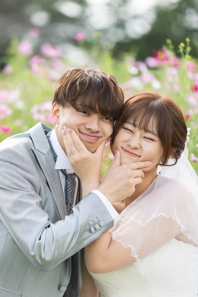 家族みんなで昭和記念公園撮影