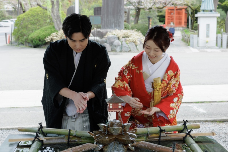 色打掛で高幡不動尊ロケ⛩️