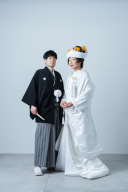 和装でかつら撮影