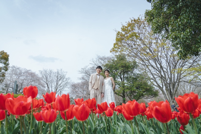 色とりどりのお花との撮影！