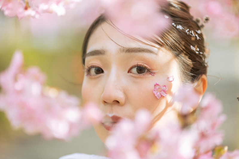 桜ヘアメイク