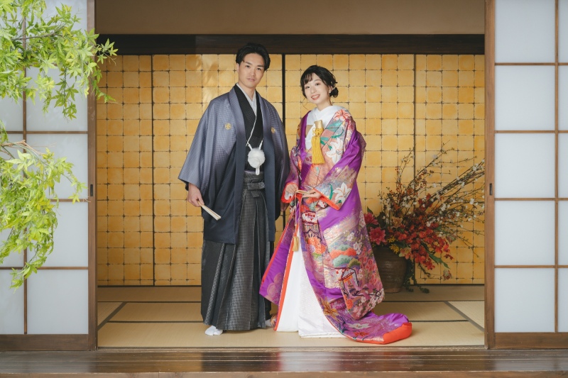 スタジオで和洋撮影