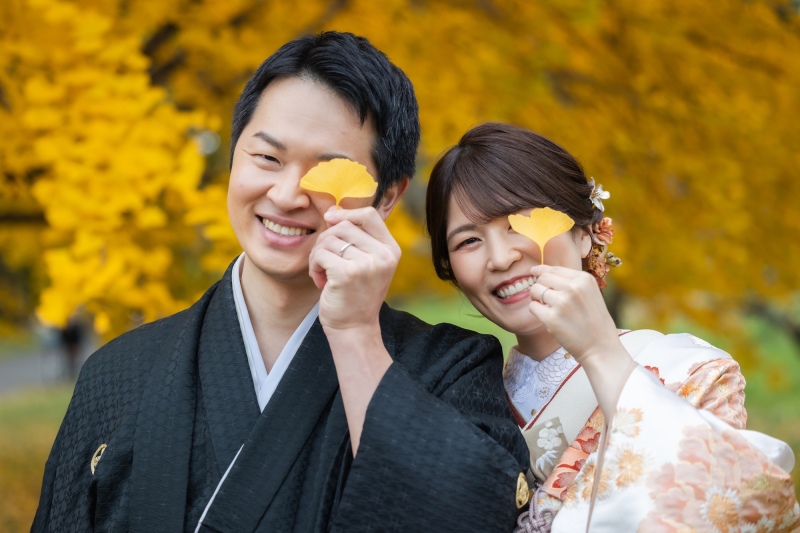 日本庭園の紅葉