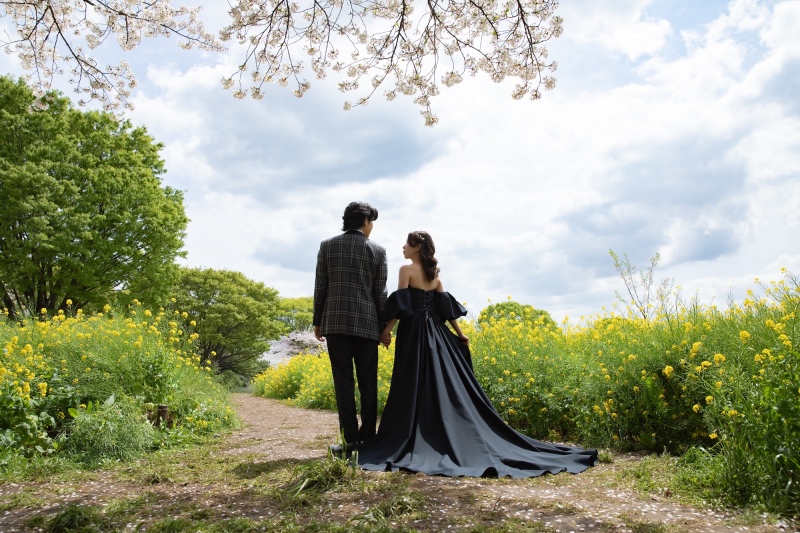 昭和記念公園の桜と菜の花