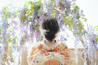 ふわふわ和装ヘア☁️