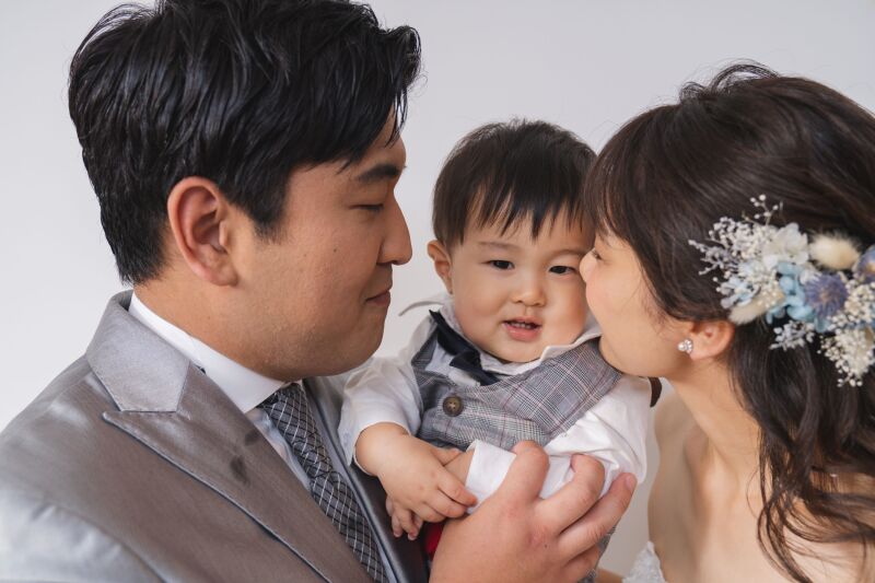 お子様やご家族様とのファミリーフォトウェディング♡