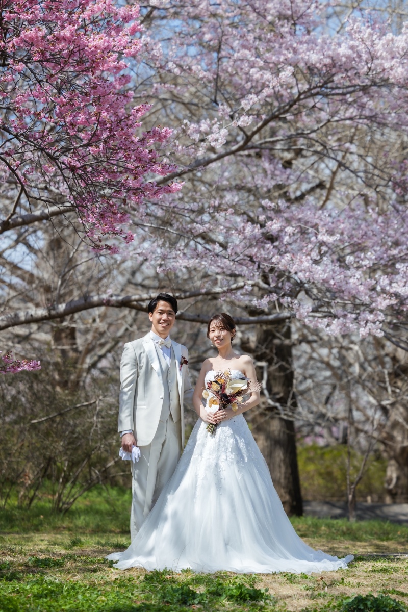 春爛漫!桜と菜の花、愛犬と叶えるウェディングフォト