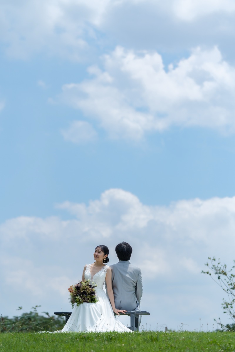 昭和記念公園で紫陽花と華やかに撮影