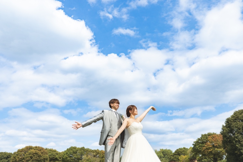 家族みんなで昭和記念公園撮影