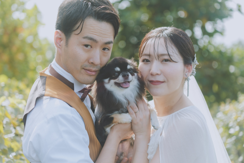 愛犬と撮るフォトウェディング