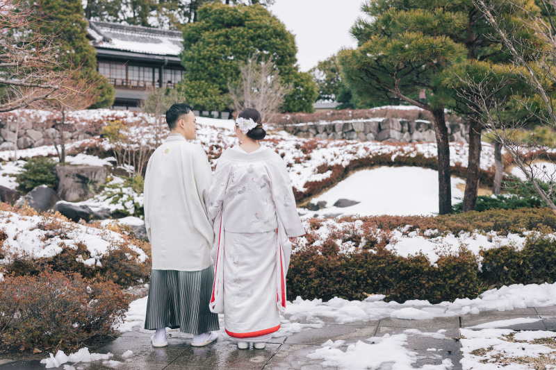 臨江閣の雪景色