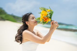 カラーをした後の海!