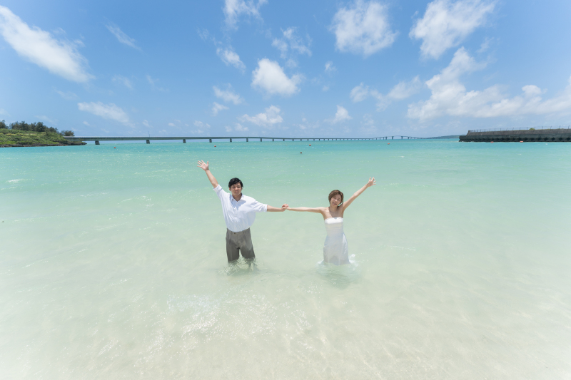 【宮古島シンボルの1つ！】伊良部大橋と一緒にフォトウェディングができます★