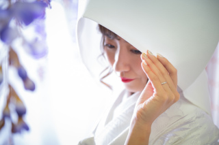 美しすぎる綿帽子♡