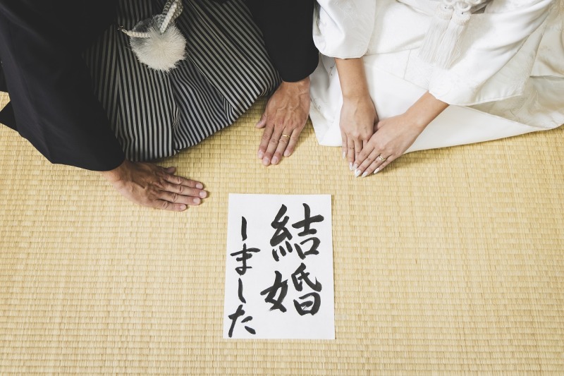 「筆文字に込めた想いとともに 」― スタジオ和装前撮り―