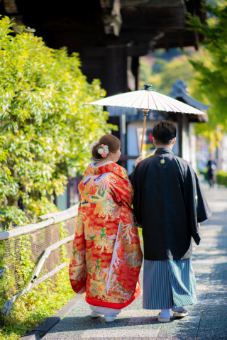 秋晴れでの和装♫