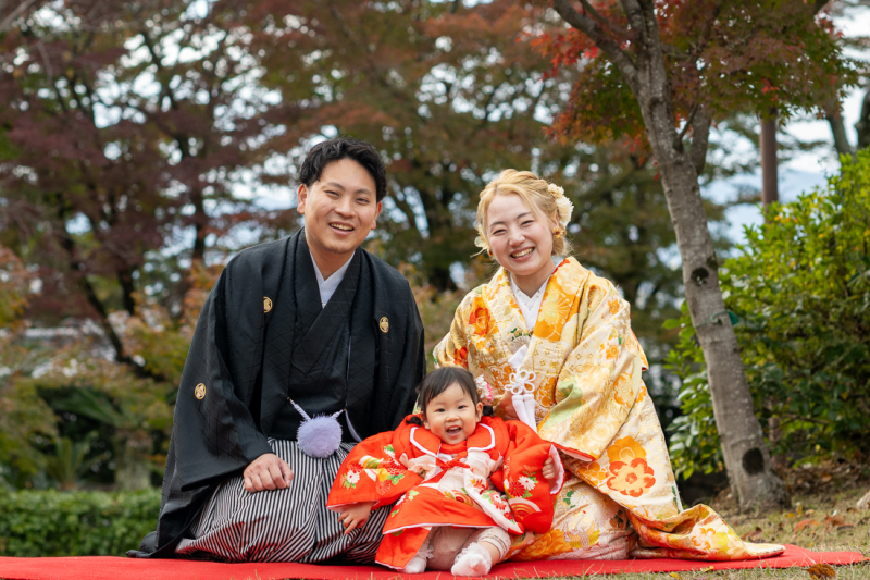 紅葉シーズンはお子さまと一緒に撮影しちゃおう♡