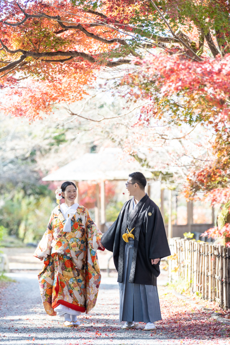 自然風景とお寺で撮る2着プラン