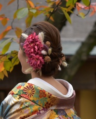 大輪の花飾り