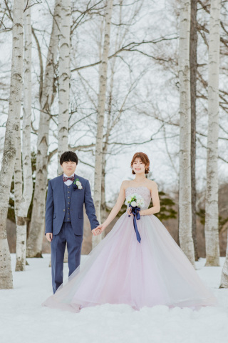 冬の白樺撮影！