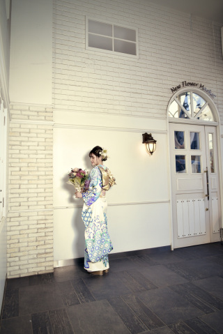 2着目はお母さまが作ってくれた成人式の着物にて撮影♪