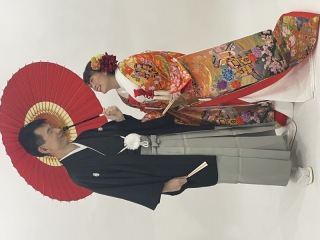 194cmのご新郎様 スタジオ洋装和装撮影♪