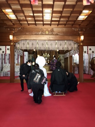 今年最後のお客様は結婚奉告祭