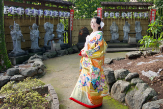 手描き友禅金の打掛♪