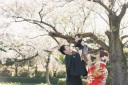 【日本庭園】小さなお子様と、ご家族で桜フォト!【和装】