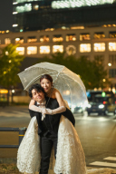 【雨の日撮影】ロマンティックな相合傘ショット☂️