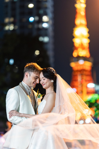 【東京タワー】レトロなランドマークでウェディングフォトを【洋装ロケ】