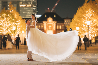 【東京駅】王道のドレスショット【イルミネーション】