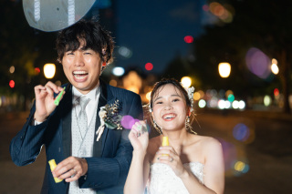 【シャボン玉】ファンタジックに、お二人らしさを演出！【東京駅前】