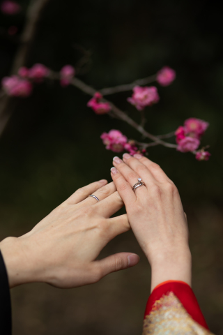 【パーツフォト】お手元をアップで、ロマンティックに♪【和装ロケフォト】