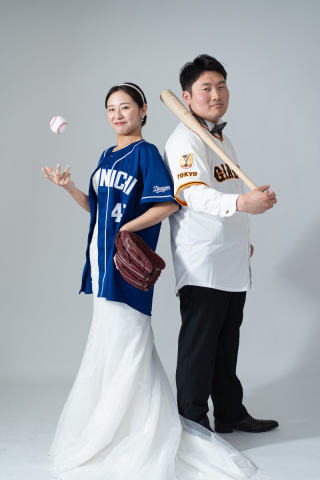 【スタイリング自由】野球のユニフォームを羽織って♪【スタジオ撮影】