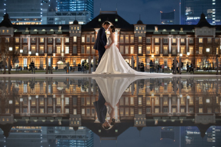 【丸の内ロケ】スタジオブルーでは、リフレクション加工が一枚無料！【東京駅】