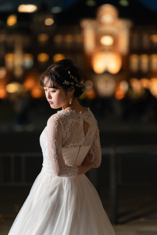 【洋装ロケ】見返り美人ショット♡【東京駅】