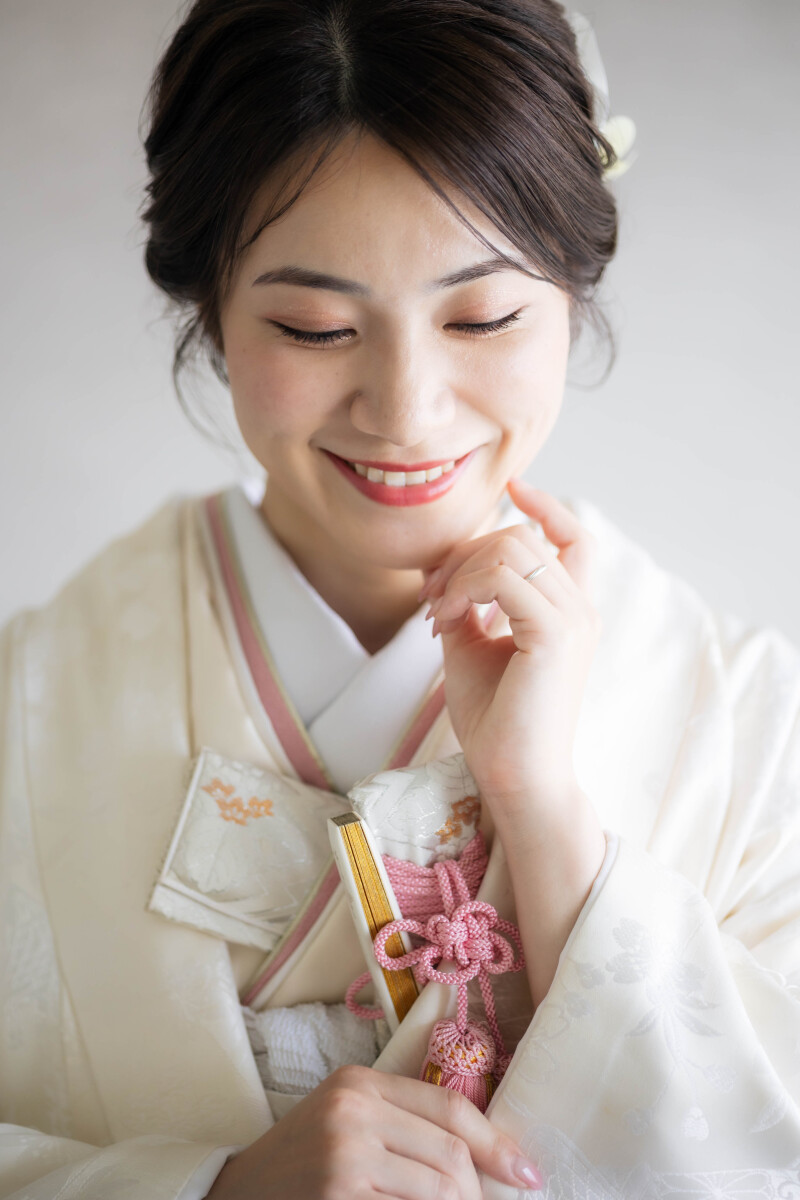【和装小物】ピンクの小物で白無垢を華やかに♪【和装スタジオ】