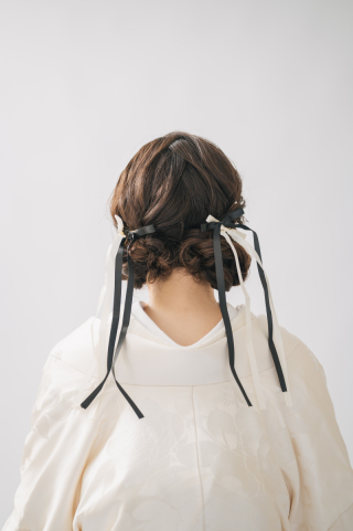 【ヘアセット】流行のリボンアレンジもお任せください！【和装スタジオ】