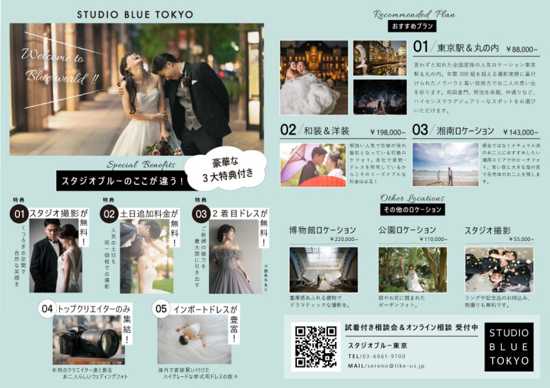 【資料請求】スタジオブルー基本資料シート【ダウンロード可能】