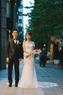 美しいオフショルダーのマーメイドドレス♡