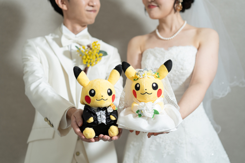 【小物お持込無料】晴れ着のピカチュウもお色直し♡【ぬいぐるみ】