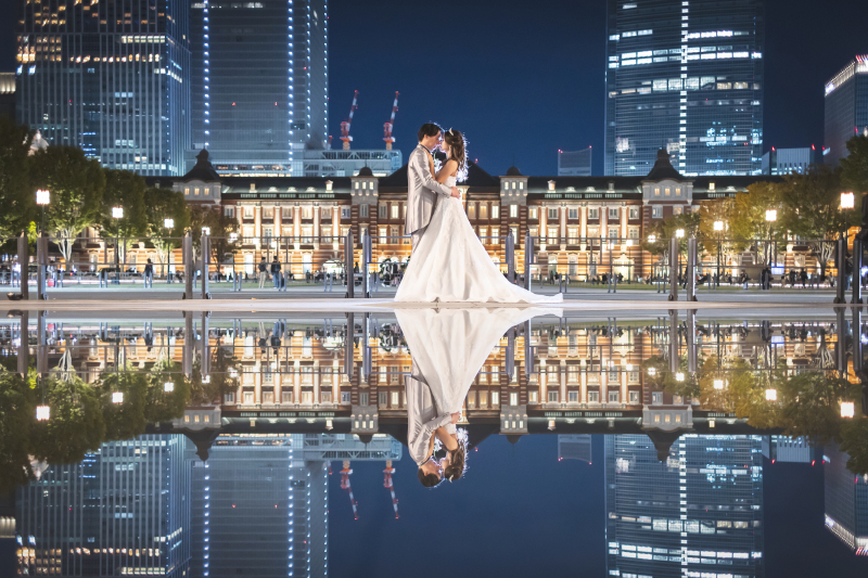 【無料レンタル】定番のロングベールショット【丸の内ロケ】