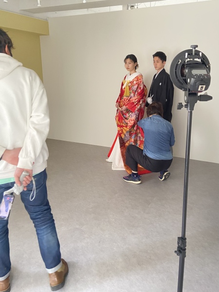 社長が撮影のディレクション中