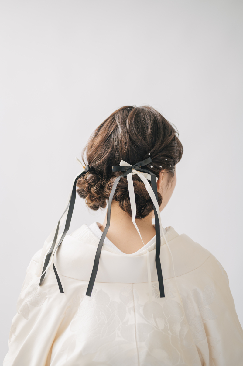 【ヘアセット】流行のリボンアレンジもお任せください!【和装スタジオ】