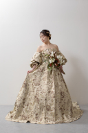 【カラードレス】ジャガード織りのゴージャスなドレスをご紹介♪【オフショルダー】