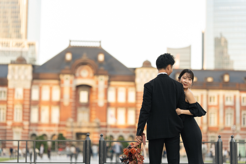 【東京駅前】明るい時間の撮影もおすすめ!【洋装ロケフォト】