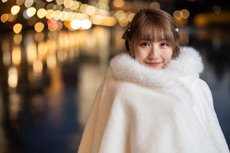 【残り少ない冬シーズン！】もこもこケープにくるまって…♡