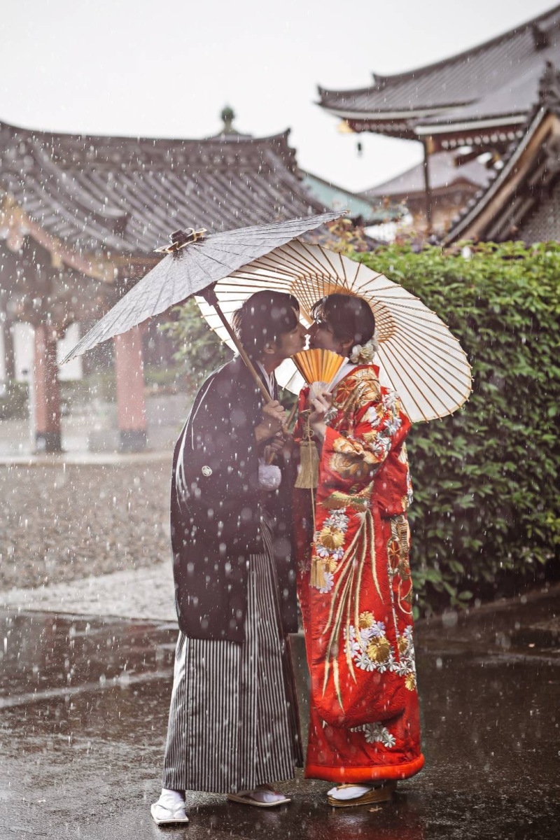 撮影当日は雨でも素敵に撮影できる!