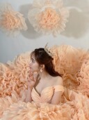 オレンジドレスのベール♡